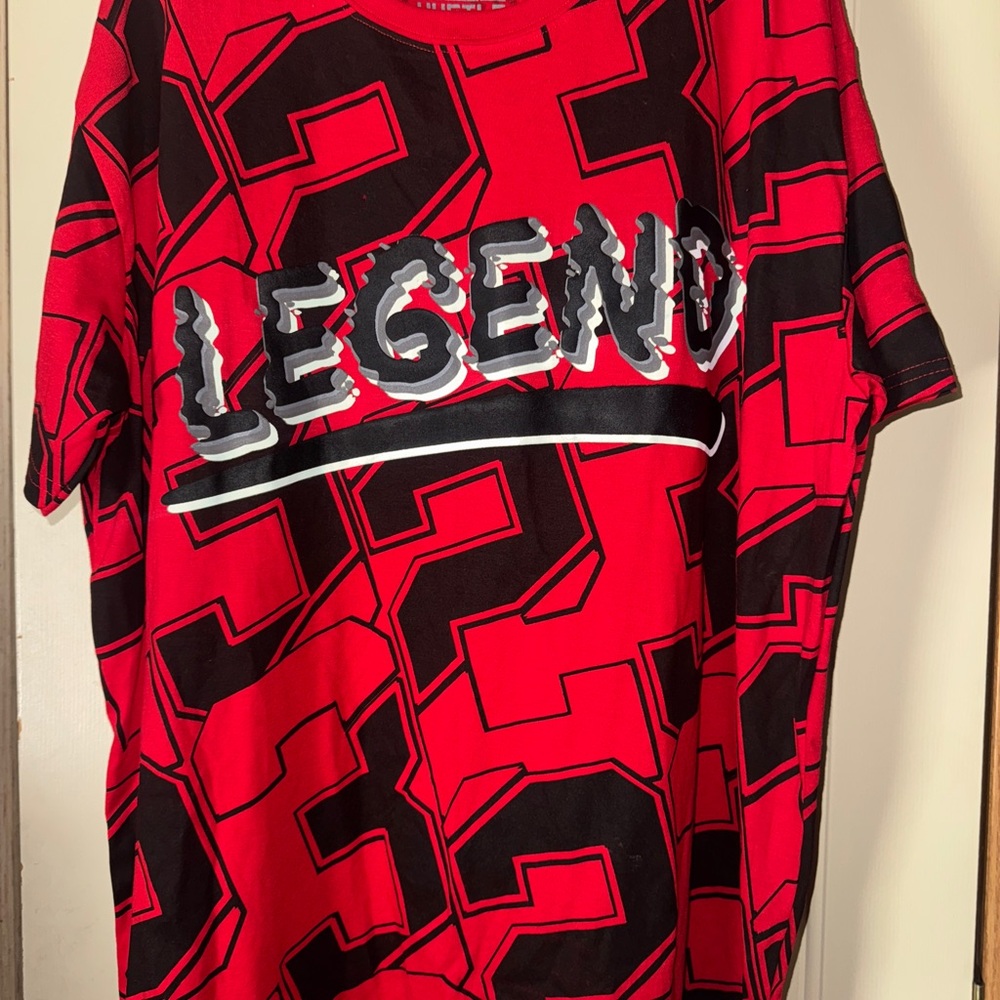 Hustler Hollywood Red and Black Graphic Tee